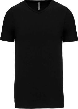MEN'S SHORT-SLEEVED V-NECK T-SHIRT Black L