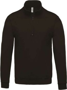 ZIP NECK SWEATSHIRT Dark Grey M