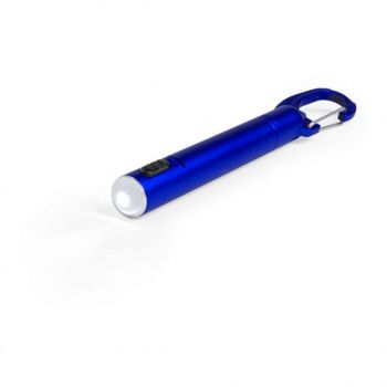 Krujer flashlight with carabiner blue