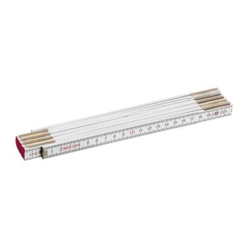 Drevený skladací meter biela