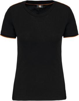 Kariban | Dámské pracovní tričko "Day-to-Day" black/orange 3XL
