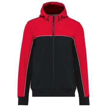 UNISEX 3-LAYER TWO-TONE BIONIC SOFTSHELL JACKET Black/Red L