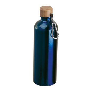 Nerezová fľaša s karabínou, 750 ml dark blue