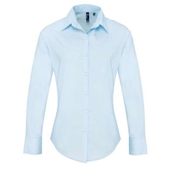 WOMEN'S POPLIN SUPREME LONG SLEEVE SHIRT Light Blue L