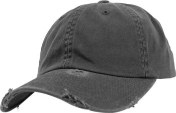 Flexfit | 6 panelová kšiltovka "Destroyed" dark grey onesize