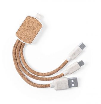 Guiss keyring USB charger cable natural