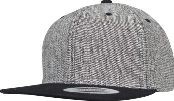 Flexfit | 6 panelová Snapback kšiltovka "Melange" black melange/black onesize