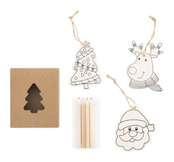 Oppland vianočné ozdoby na vyfarbenie na stromček natural