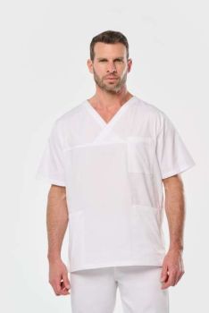 UNISEX SHORT SLEEVE COTTON TUNIC White M