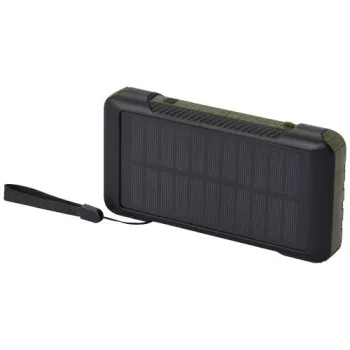 Soldy 10000mAh recyklovaná RCS plastová solární dynamická powerbanka vojenská zelená