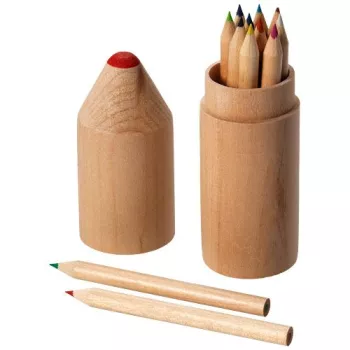 Sada barevných pastelek Bossy, 12 ks přírodní