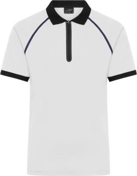 James & Nicholson | Pánské polo se zipem white/black M