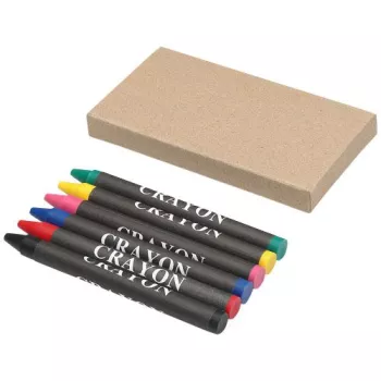 6dílná sada barevných voskovek přírodní