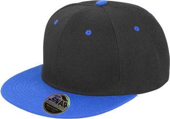 Result Headwear | 6 panelová kšiltovka s plochým kšiltem black/azure onesize
