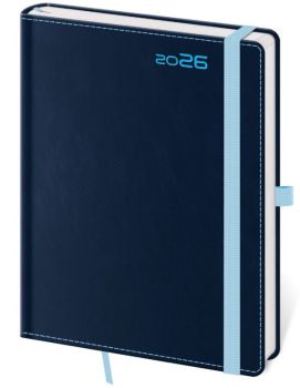 Denný diár A5 Double Blue s pútkom