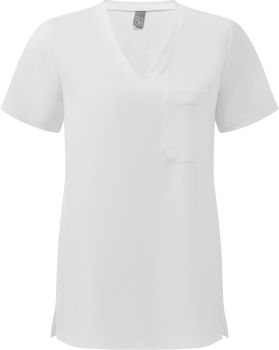 Onna | Dámský strečový kazak s výstřihem do V vital white S