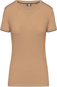 Kariban | Dámské pracovní tričko "Day-to-Day" camel/black XL