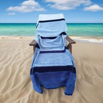 OLIMA „BLUE WAVE” BEACH VELOUR TOWEL Multicolour 90X180