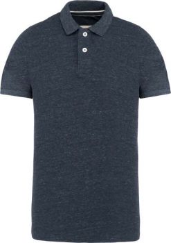 MEN'S VINTAGE SHORT SLEEVE POLO SHIRT Night Blue Heather S