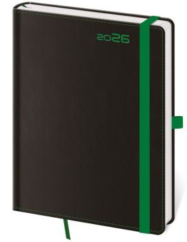 Denný diár A5 Black Green s pútkom