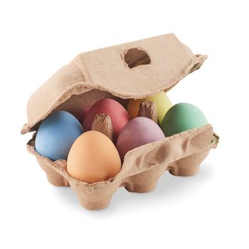 TAMAGO 6 kříd ve tvaru vajec beige