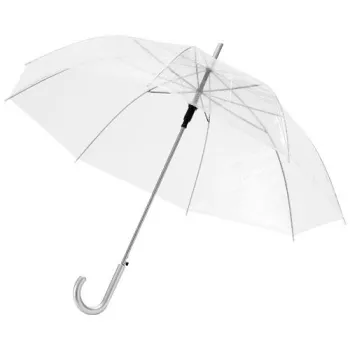 23" průhledný deštník Kate s automatickým otvíráním průhledná bílá