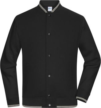 Daiber | College bunda z bio bavlny black/black L