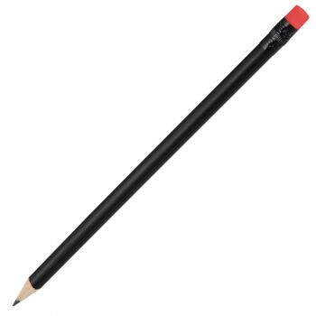 WOODEN BLACK tužka,  červená/černá