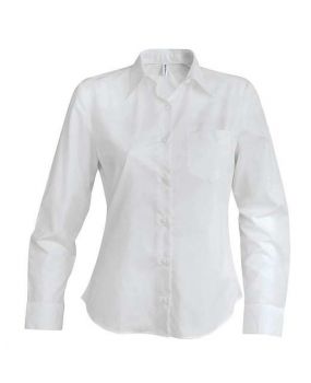 JESSICA &gt; LADIES' LONG-SLEEVED SHIRT White XL