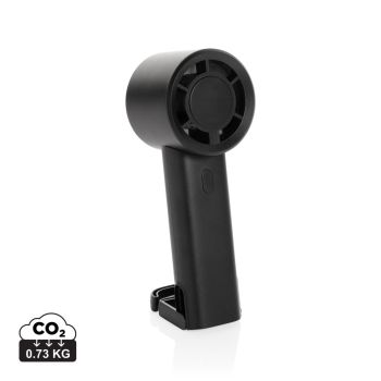 Twist RCS prenosný nabíjateľný ventilátor z rec. plastu čierna