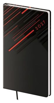 Vreckový diár A6 Vario Red lines