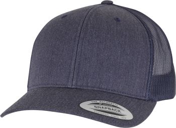 Flexfit | 6 panelová vintage kšiltovka "Trucker" heather navy onesize