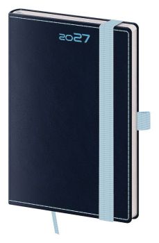Vreckový diár A6 Double Blue s pútkom