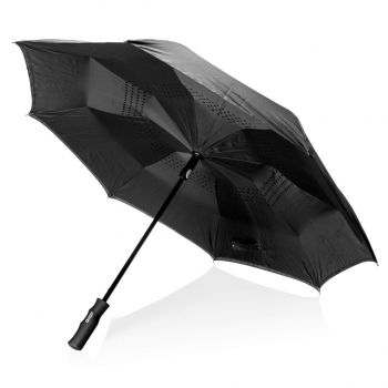 Automatický 23" reverzný dáždnik Swiss Peak čierna