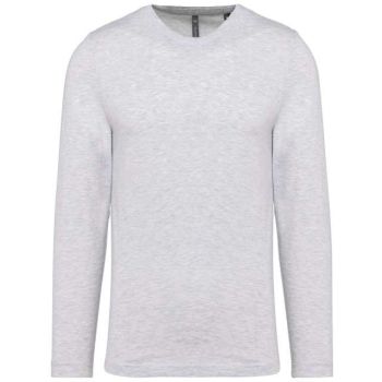 MEN'S LONG-SLEEVED CREW NECK T-SHIRT Ash Heather L