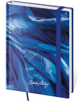 Týždenný diár B6 Vario Matragi Blue s gumičkou