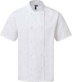 Premier | Kuchařský rondon s krátkým rukávem "Coolchecker®" white L