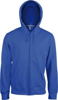 MEN'S FULL ZIP HOODED SWEATSHIRT Light Royal Blue 4XL
