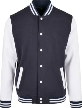 Build your Brand Basic | College bunda navy/white S