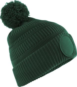 Beechfield | Pletená čepice Patch "Fan" bottle green onesize