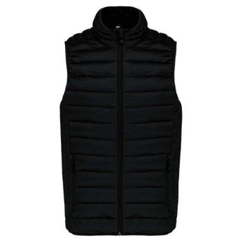 LADIES' LIGHTWEIGHT SLEEVELESS FAKE DOWN JACKET Black M