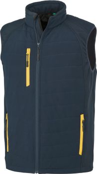 Result Recycled | Hybridní vesta "Compass" navy/yellow 3XL