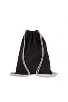 SMALL RECYCLED BACKPACK WITH DRAWSTRING Black Night U
