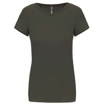 LADIES' SHORT-SLEEVED CREW NECK T-SHIRT Dark Khaki M