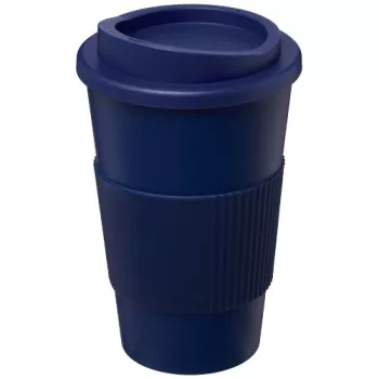 Hrnek s teplenou izolací o objemu 350 ml s rukojetí Americano® tmavě modrá