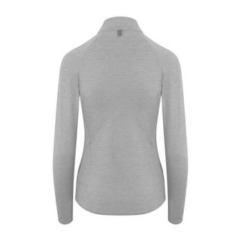 WOMEN'S COOL FLEX 1/2 ZIP TOP Silver Grey XS