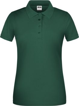 James & Nicholson | Dámské pracovní polo z bio bavlny dark green XL