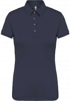 LADIES' SHORT SLEEVED JERSEY POLO SHIRT Navy M