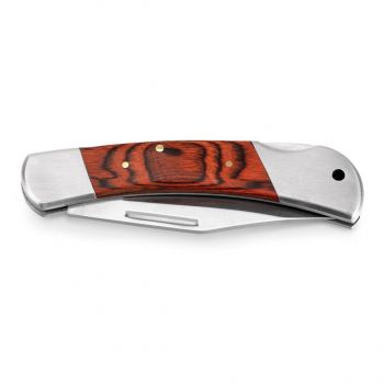 FALCON II. Vreckový nožík z nehrdzavejúcej ocele a dreva Tmavá prírodná