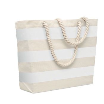 HEAVEN STRIPE Bavlněná plážová taška 220g white